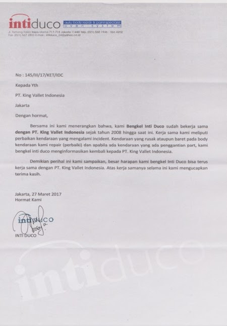 Surat Kemitraan Intiduco